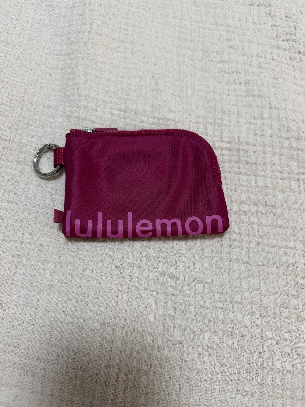 Lululemon Pink Zip Key Pouch